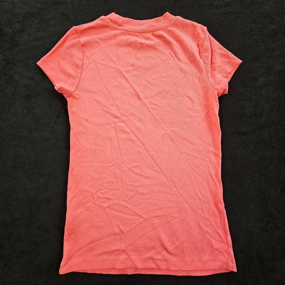 A New Day Orange Short Sleeve Cotton Blend Ribbed T-Shirt Women's XS - Picture 2 of 7